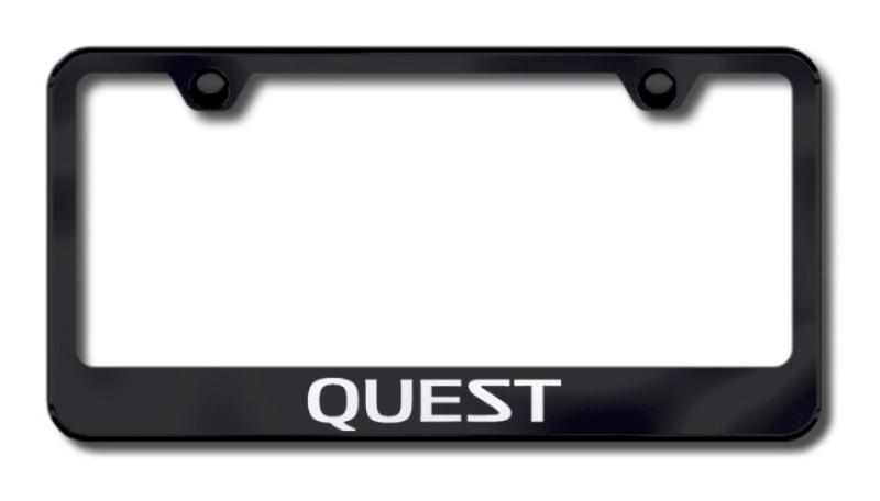 Nissan quest laser etched license plate frame-black made in usa genuine