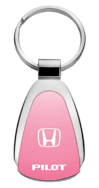 Honda pilot pink teardrop keychain / key fob engraved in usa genuine