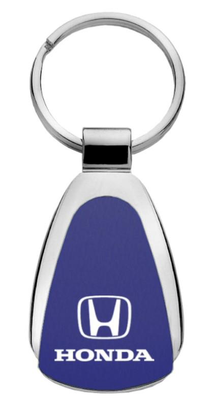 Honda blue teardrop keychain / key fob engraved in usa genuine