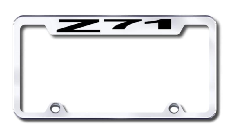 Gm z-71  engraved chrome truck license plate frame made in usa genuine