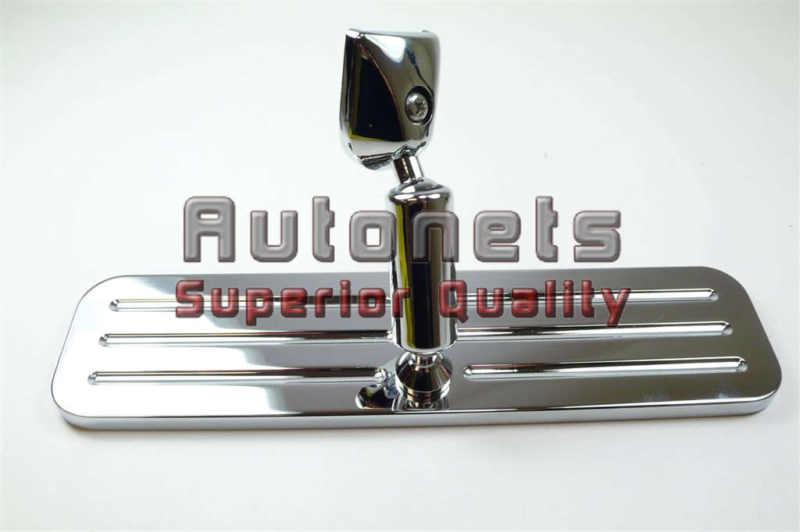 Polished billet aluminum 8 1/4" rear view mirror universal fit ball milled
