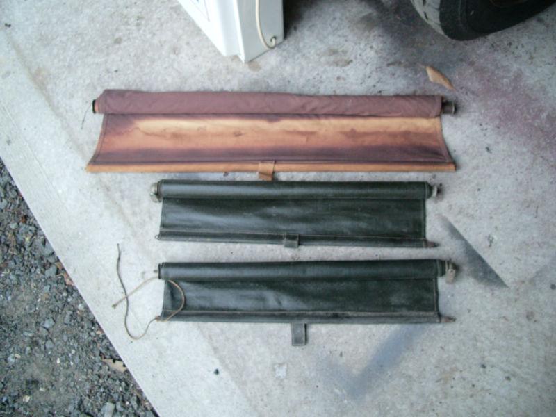 1920 s nickel age auto window shades + runningboard step plates