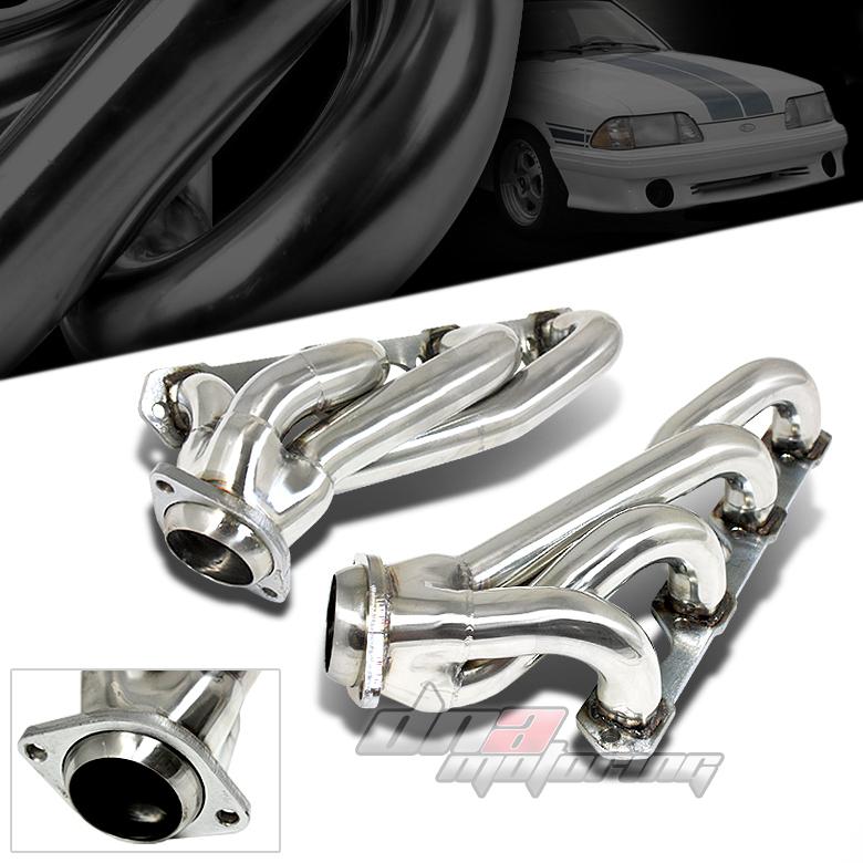 Mustang 79-93 5.0l v8 shorty stainless steel performance racing header/exhaust s