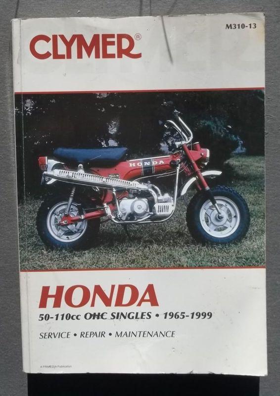 Honda 50-110cc ohc singles service manual shop clymer '65-'99 z50 ct70 ct90 c70 
