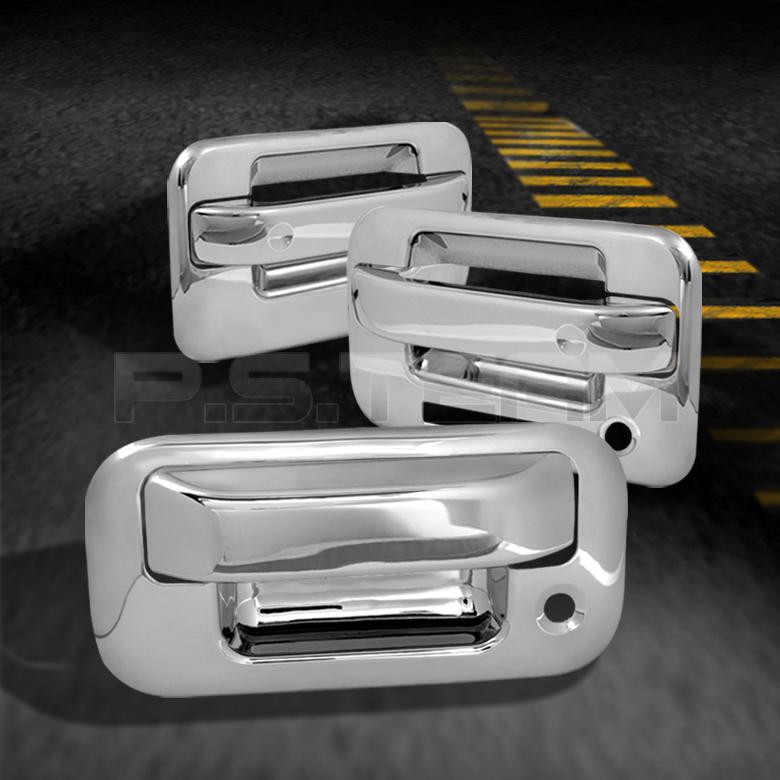 04-08 ford f150 2dr chrome door handle cover+tailgate handle cover combo set