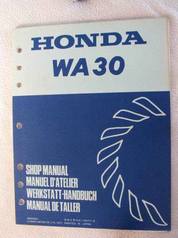 Honda water pump shop service manual wa30 wa 30