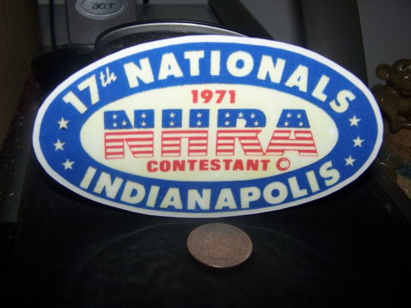 1971 nhra nationals - contestant  - sticker