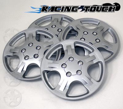 #051 replacement 14" inches metallic silver hubcaps 4pcs set hub cap wheel cover