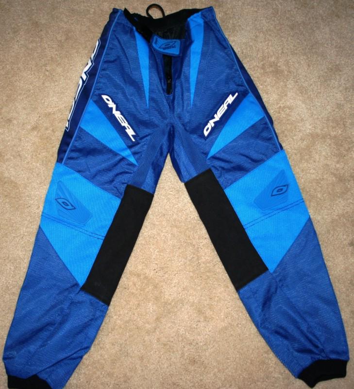 Euc! o'neal boys element motorcross pants - size 12t-14t - blue