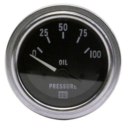 Stewart warner deluxe electric oil pressure gauge 0-100