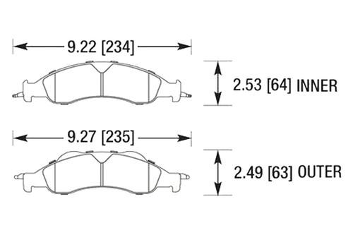 Hawk hb578y.735 - 2007 ford expedition front brake pads