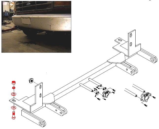 Blue ox bx2164 base plate f/ford f150 pickup 92-96