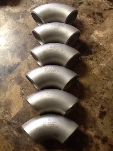 1 1/2 inch 90 degree elbow stainless steel (lot of 6)