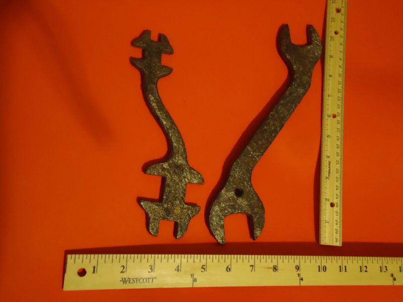 Old used assorted wrenches  2 pieces