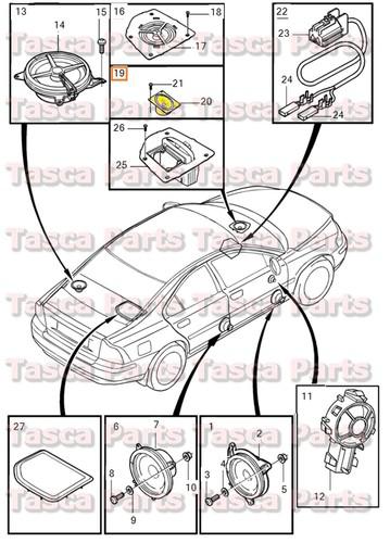 Brand new oem rti loudspeaker kit 99-09 volvo s60 s80 v70 v70xc xc90 #9452310