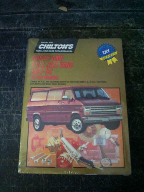 New chilton's manual 8040 1987-1990 chevy / gmc full size van manual
