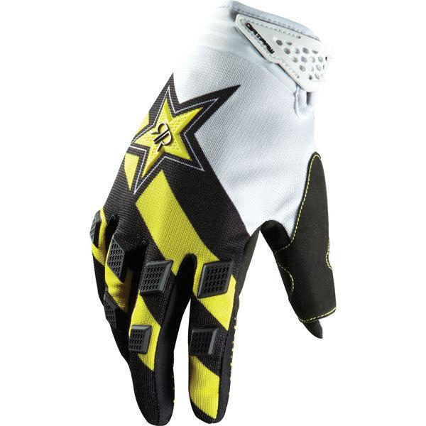 Yellow l fox racing dirtpaw rockstar youth gloves 2013 model