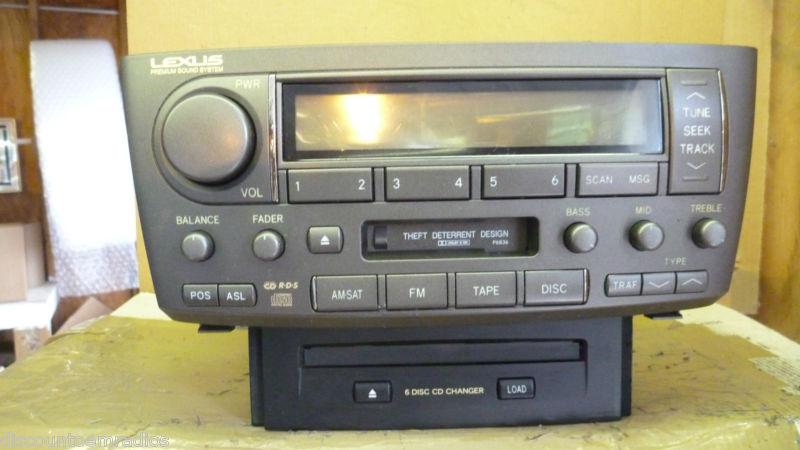 01-05 lexus ls430 pioneer premium 6 disc cd cassette radio 86120-50b20 *