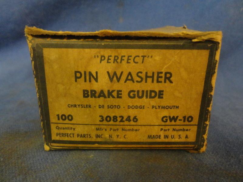 Vintage desoto dodge chrysler plymouth brake pin washers (box of 100) - nos