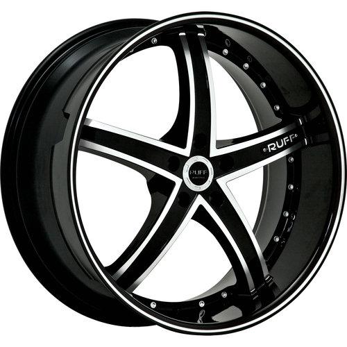18x8 black ruff r953 wheels 5x4.5 +20 infiniti g35 mazda b-series
