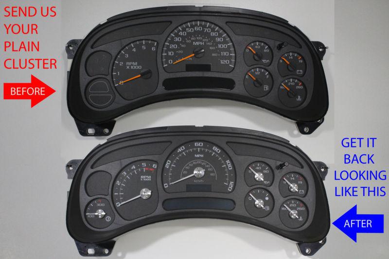 Customize & rebuild your silverado sierra speedometer cluster with escalade trim
