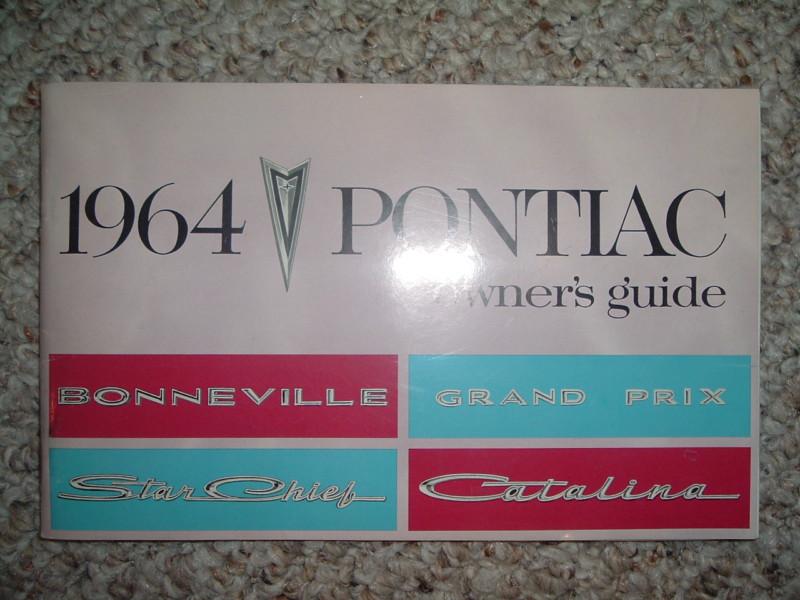 Vintage 1964 pontiac bonneville catalina grand prix owners manual user guide 