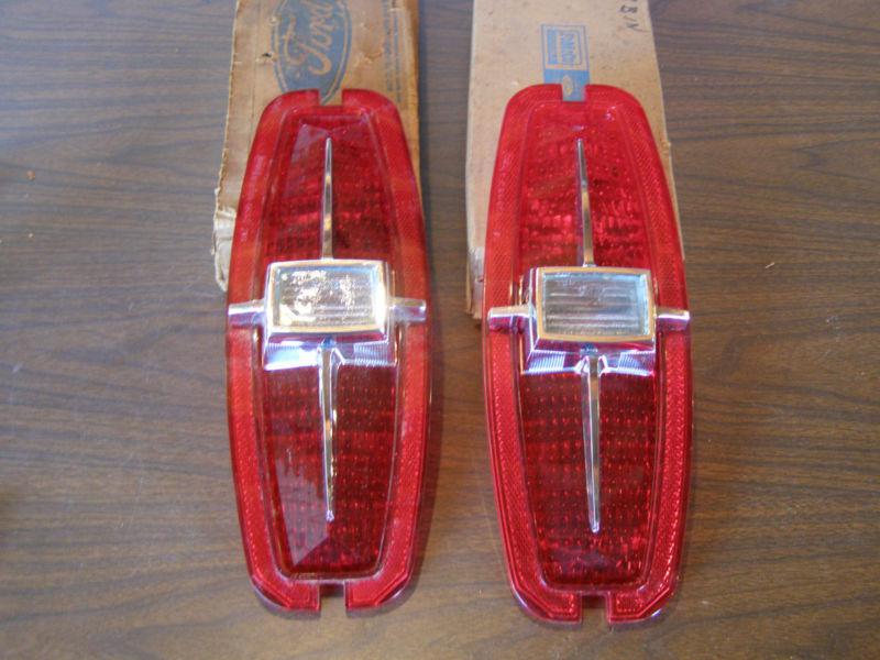 Nos oem ford 1966 galaxie station wagon tail light lamp lenses country squire