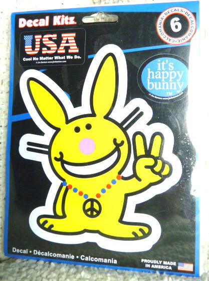 Decal kitz it's happy bunny! by jim benton 6 decals usa patriotic