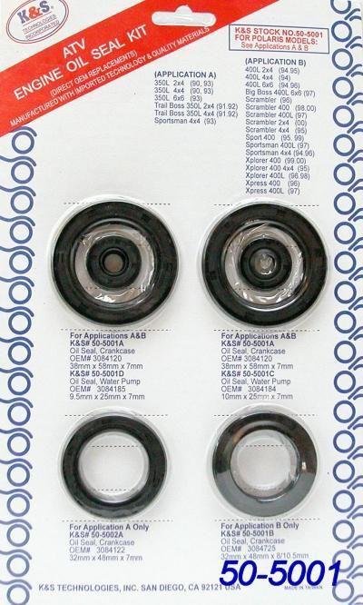 K&s engine oil seal kit fits polaris xplorer 400 1999-2002