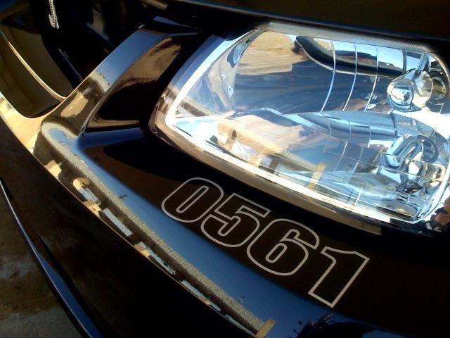 Build number decal for front bumper high quality and correct any number or color