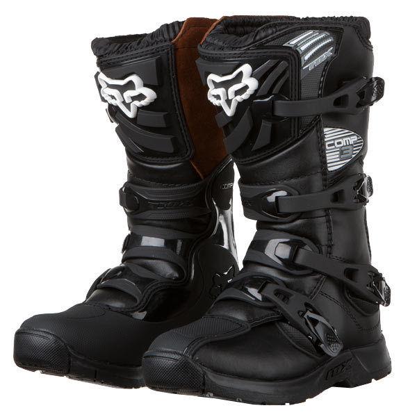 2013 fox racing youth comp 3 boots riding boots youth size 5 y5 05041-001-5