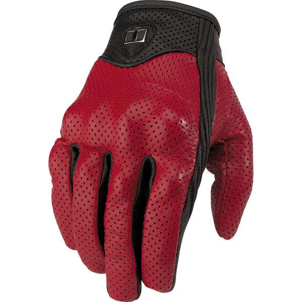 Red xxl icon pursuit perforated glove