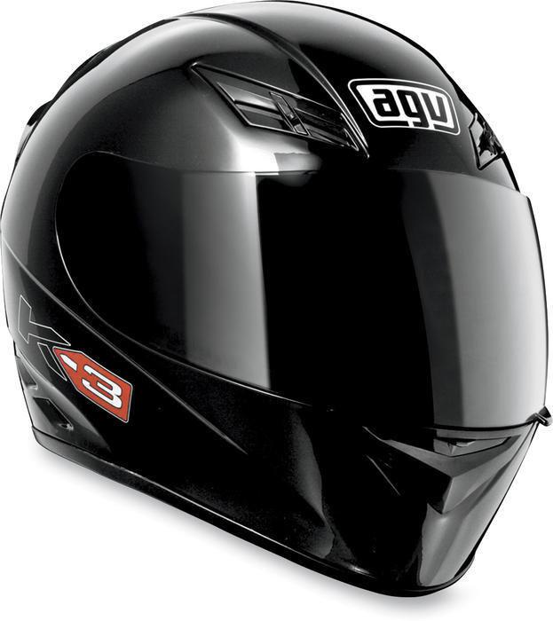 Agv k3 mono motorcycle helmet black xs/x-small