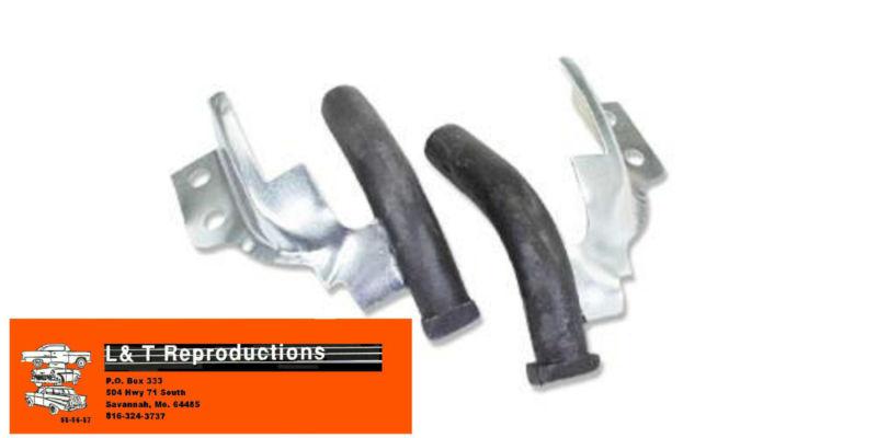 1955 56 57 chevy upper windlace ends with retainers new belair hardtop conv