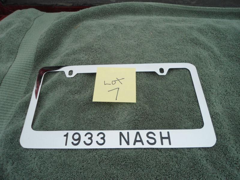 1933 nash license frame chrome plated brass custom made