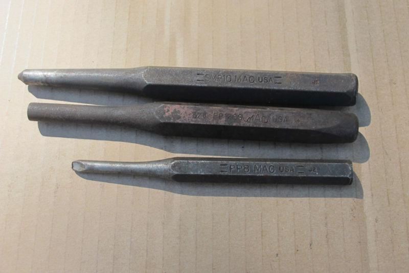 Set of 3 mac tools starter punch pp12ss, smp10, pp8  free s&h
