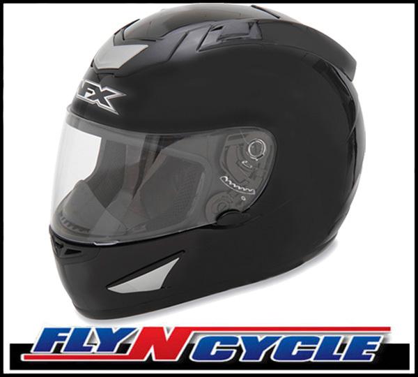 Afx fx-95 solid black medium full face motorcycle helmet dot ece med md
