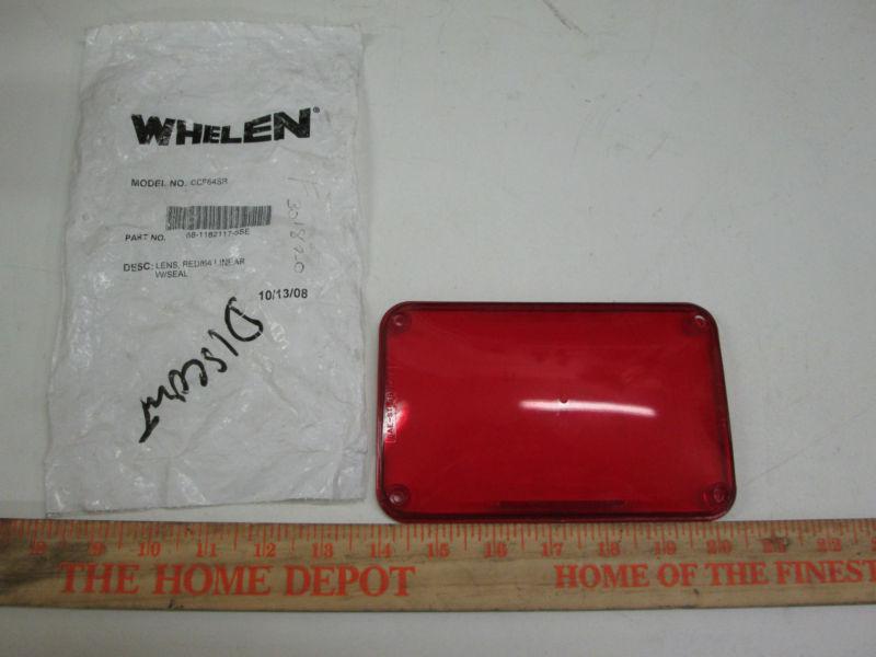 Whelen red 64 linear lens w/ seal (whelen eng. co. 600) 68-1182117-5se *nos*