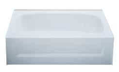 Kinro composites tub, 27"x54" w/ apron, rh, almond alm2754arh-spk
