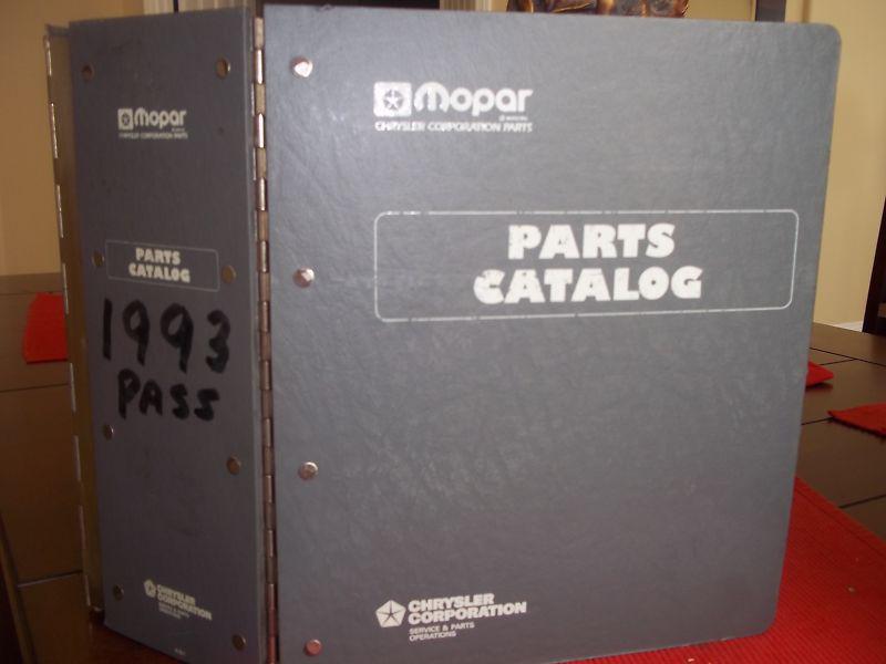 1993 dodge chrysler plymouth caravan voyager car & van oem mopar parts catalog