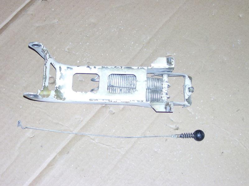 Sears elgin outboard motor lock bracket , springs , cable 1959 5hp 7.5hp 12hp