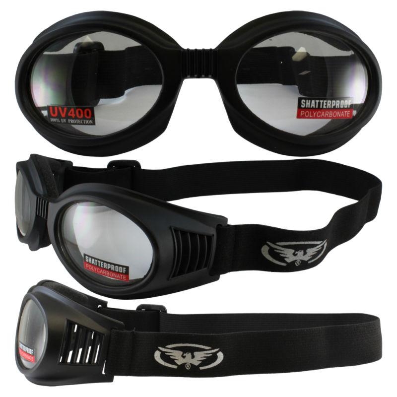 Wind pro 3000 by global vision motorcycle goggles rx able clear lens