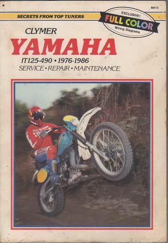 1976-86 clymer yamaha motorcycle it125-490 service