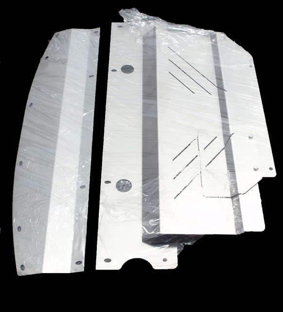 350z nissan brushed aluminum engine shroud splash shield under tray aero cover