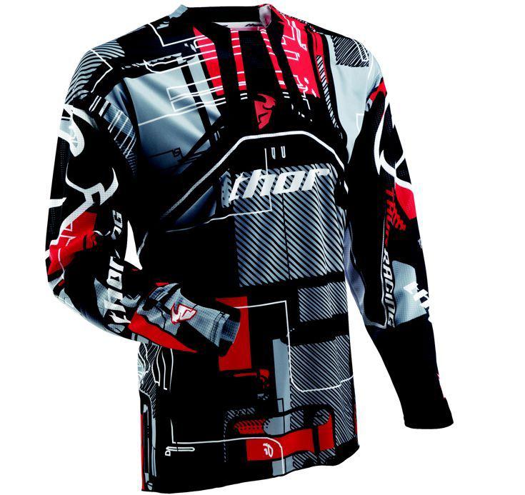 Thor 2013 flux circuit jersey small red black white