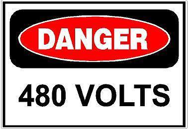 Danger- 480 volts decal