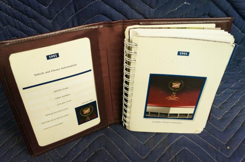 1991 cadillac seville oem owners manual user guide reference book, fuse, fluids