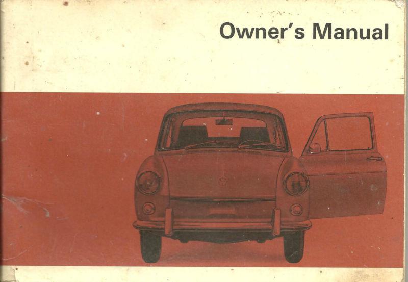 Volkswagen owner's manual 1969 models