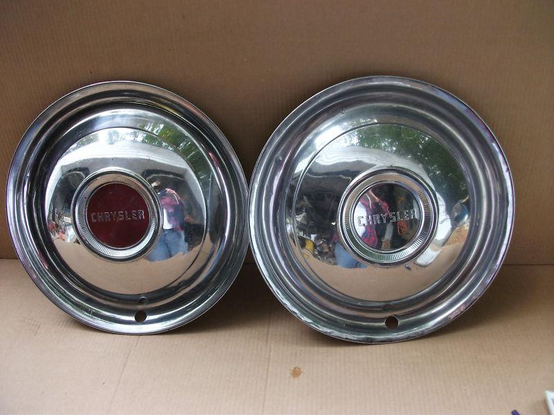 1950 chrysler 15" hubcaps  wheelcovers rat hot rod