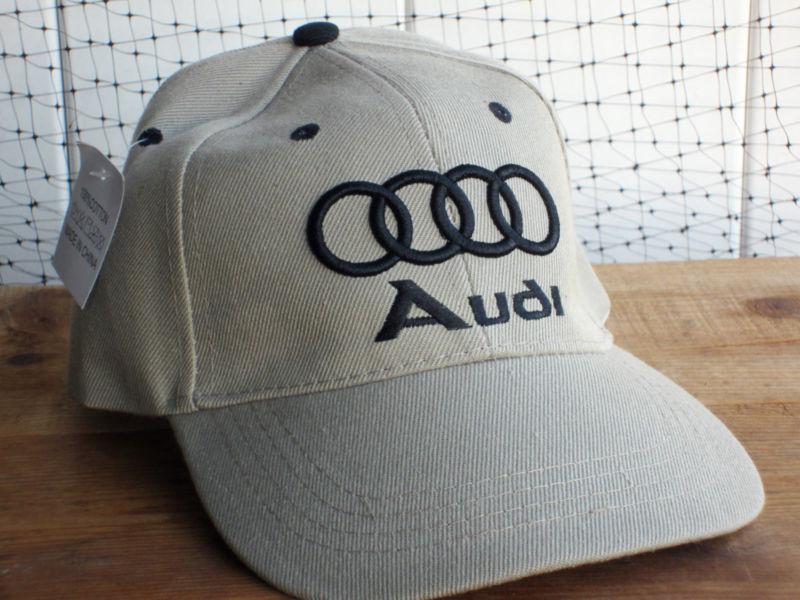 New audi logo tan baseball golf fishing driving hat cap automobile truck car nr